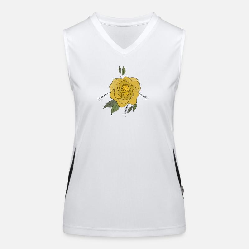 Gelbe Blume Funktionelles Kontrast-Tank Top für Frauen