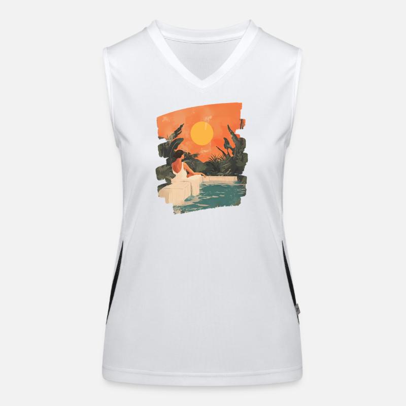 Relax Meditation Selfcare Me-Time Funktionelles Kontrast-Tank Top für Frauen
