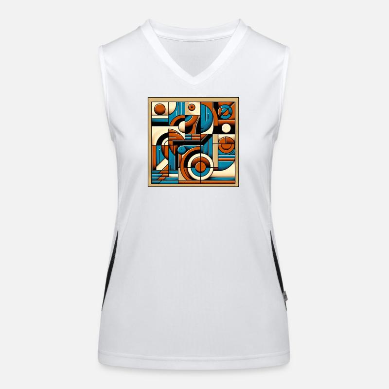 Motif rétro Débardeur respirant contrasté Femme