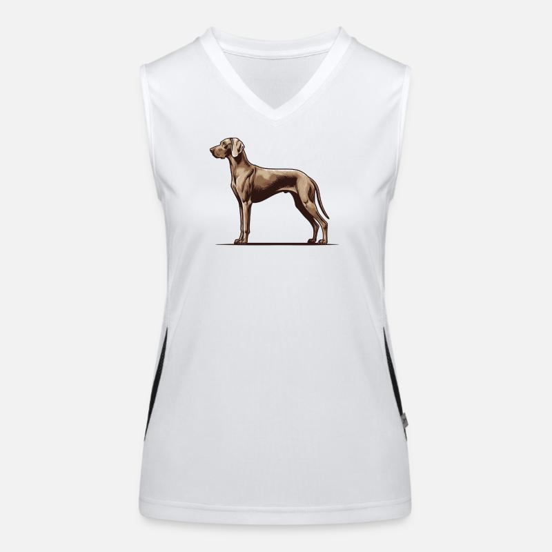 Weimaraner Débardeur respirant contrasté Femme