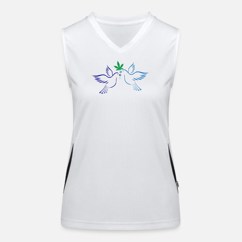Tauben des Friedens Funktionelles Kontrast-Tank Top für Frauen