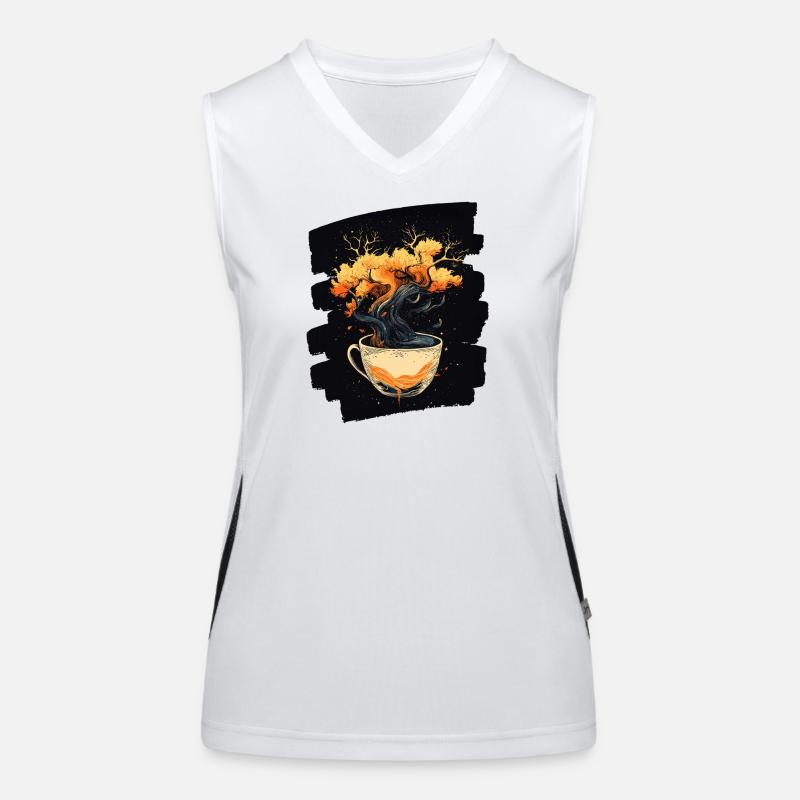 Kaffee Coffee Kaffeeliebhaber Funktionelles Kontrast-Tank Top für Frauen