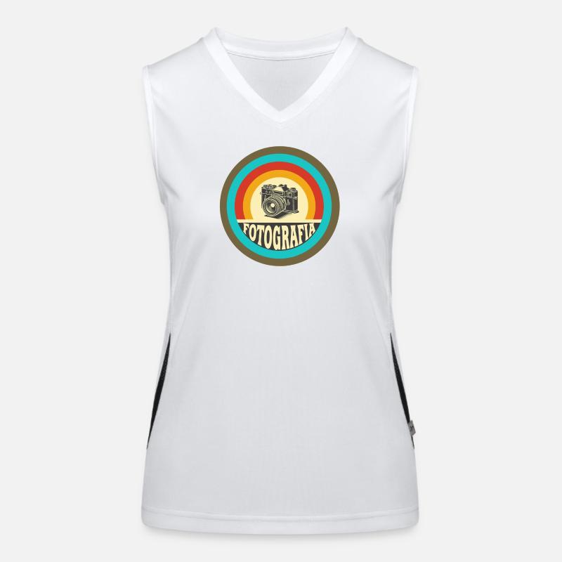 Retro Fotografia Camera Women's Functional Contrast Tank Top