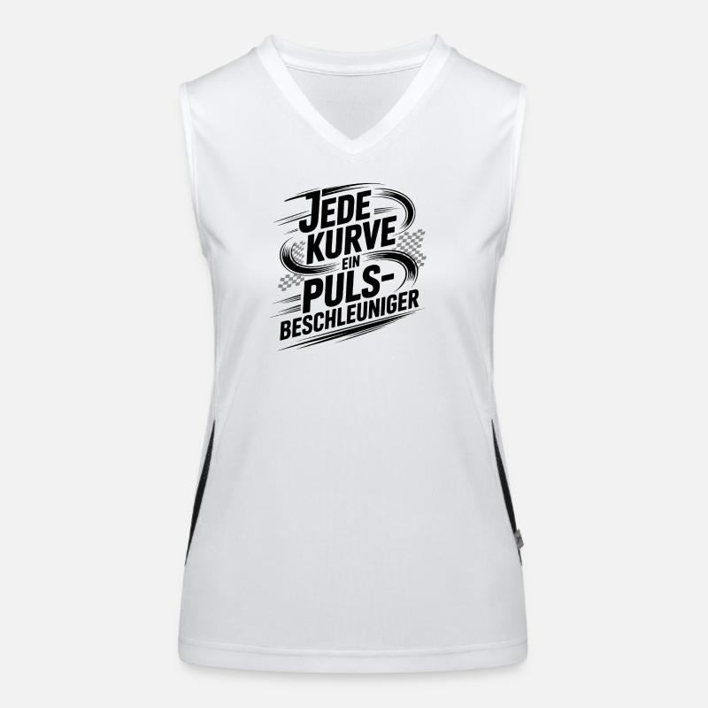 Every curve is a pulse accelerator Women's Functional Contrast Tank Top