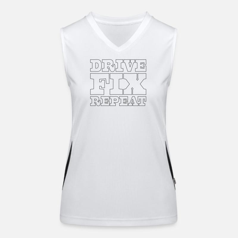 45 Drive Fix Repeat Débardeur respirant contrasté Femme