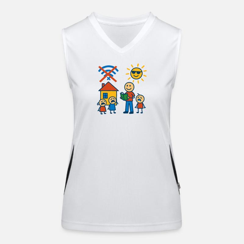 No Wi-Fi, no pity Women's Functional Contrast Tank Top