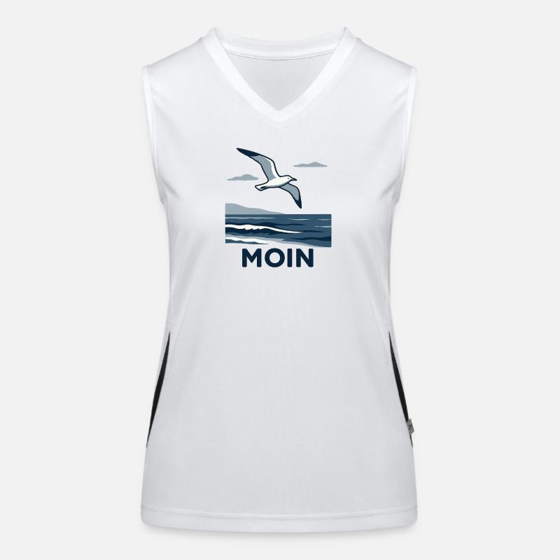 Moin Möwe Funktionelles Kontrast-Tank Top für Frauen
