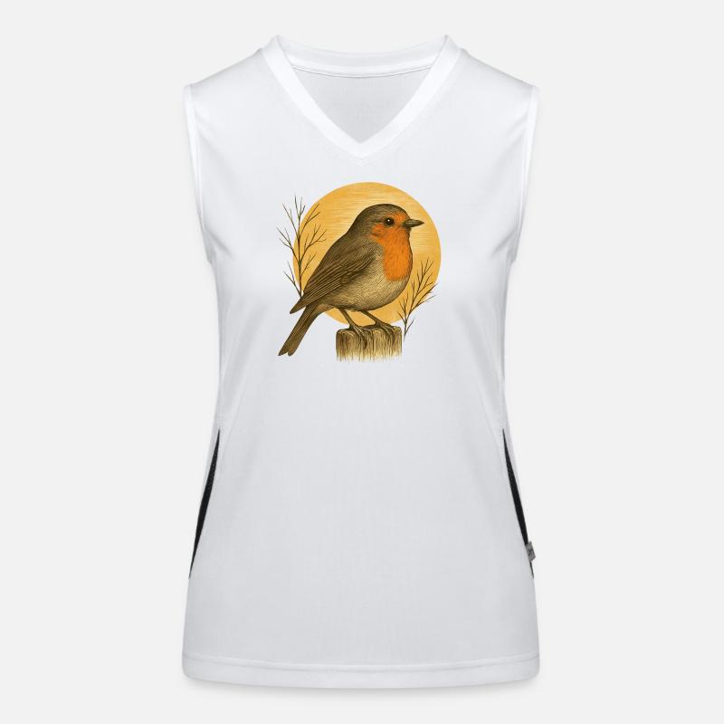Robins - Garden Birds Women's Functional Contrast Tank Top