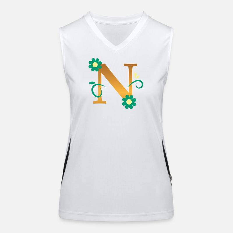 N - Women's Functional Contrast Tank Top - white/black