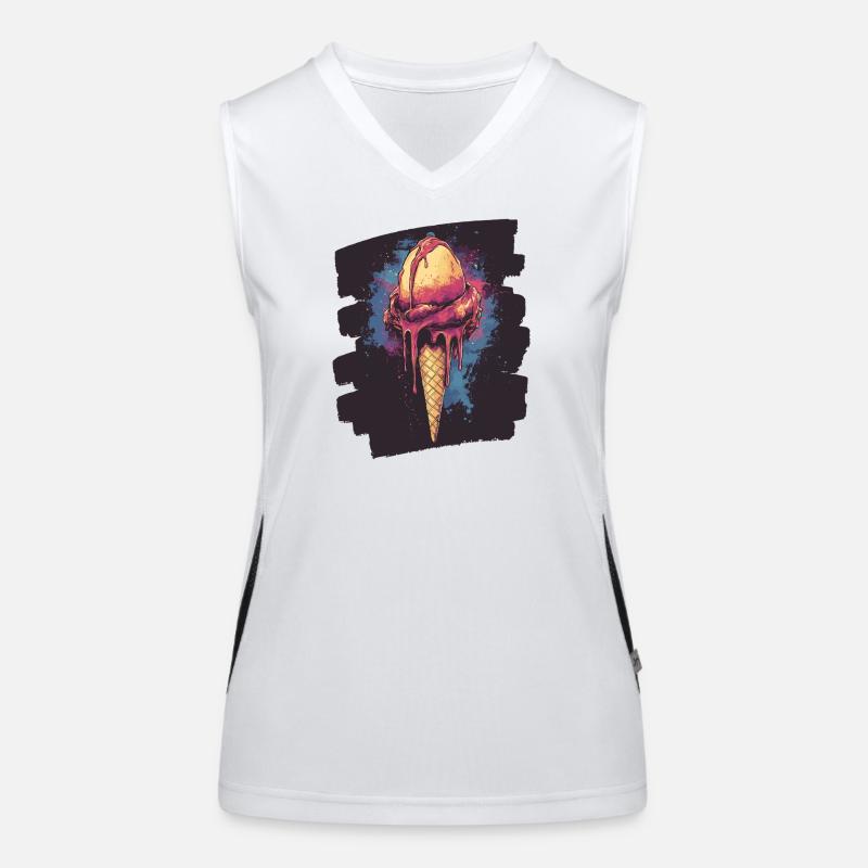 Eiscreme Eis Funktionelles Kontrast-Tank Top für Frauen
