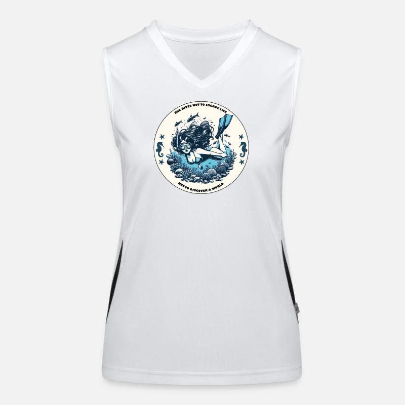 "BENEATH THE SURFACE" Women's Functional Contrast Tank Top