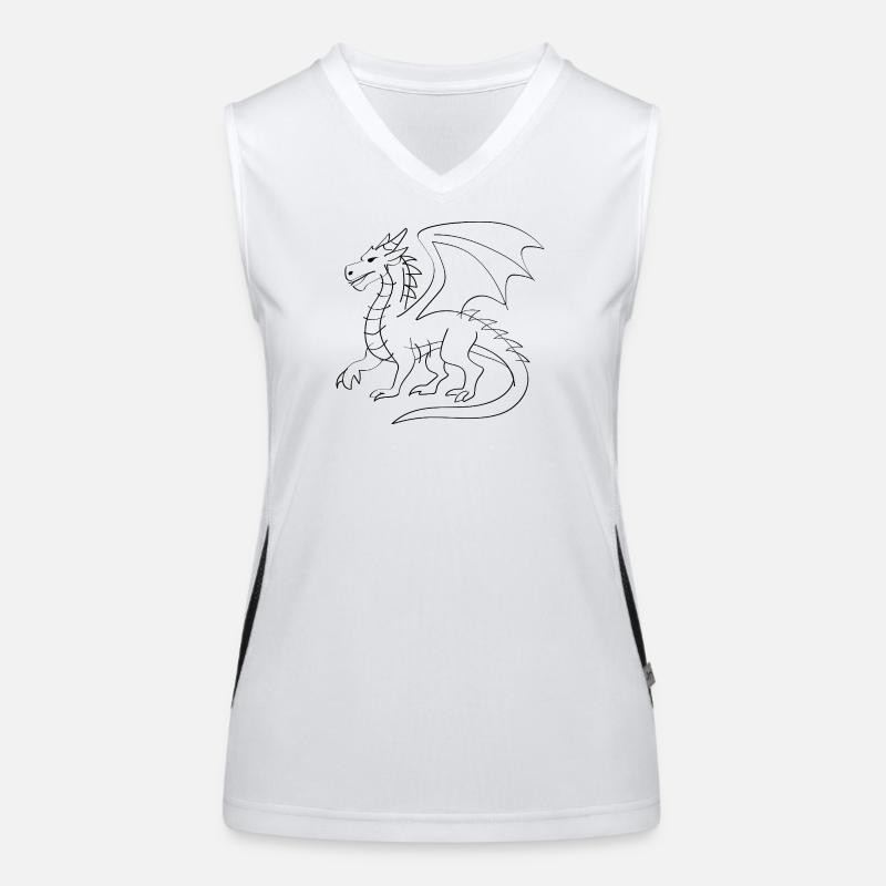 Dragon Illustration Débardeur respirant contrasté Femme