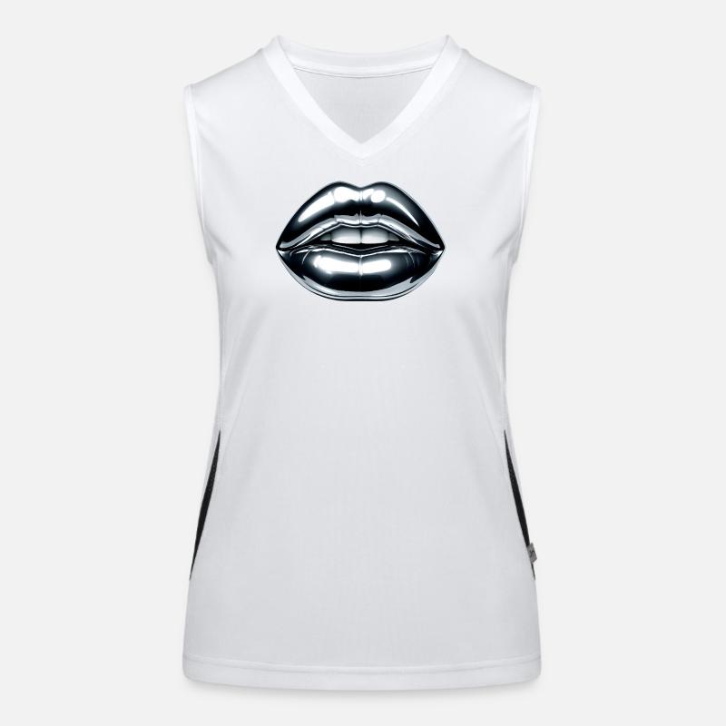 Baiser chromé Débardeur respirant contrasté Femme