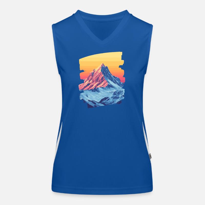 Berge Klettern Kletterer Wandern Funktionelles Kontrast-Tank Top für Frauen