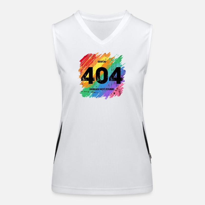 Lebendiger Regenbogen Fehler 404 Design Funktionelles Kontrast-Tank Top für Frauen