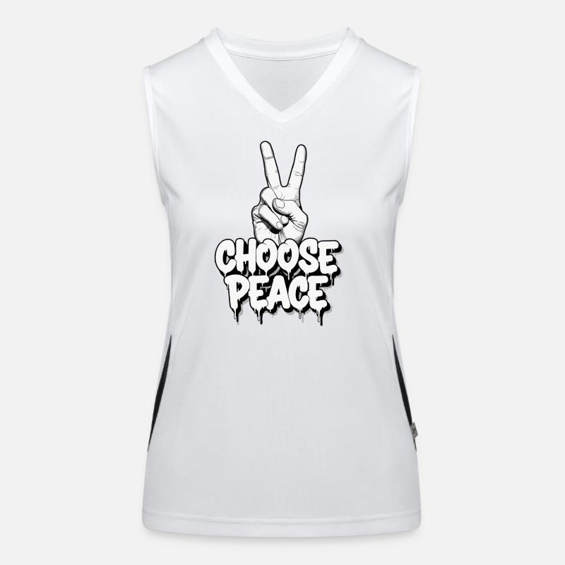 Wählen Sie Peace Graffiti Funktionelles Kontrast-Tank Top für Frauen