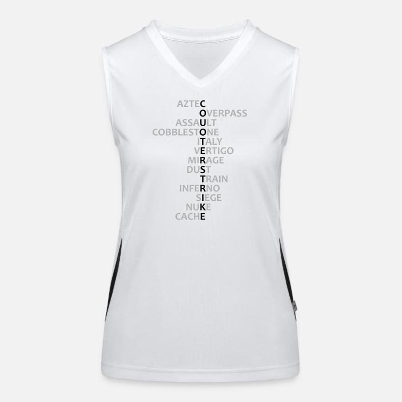 CS Maps Funktionelles Kontrast-Tank Top für Frauen