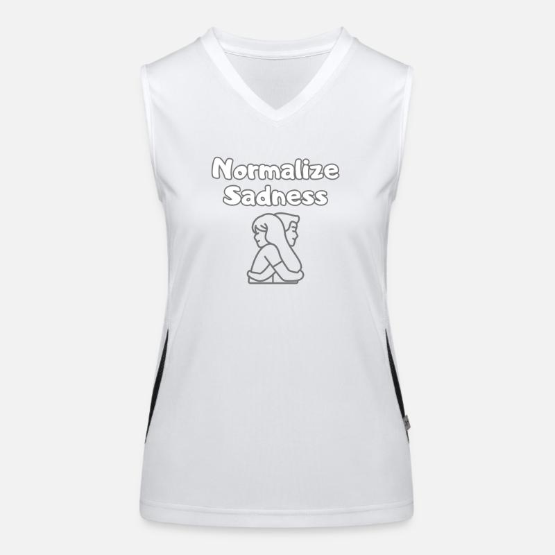Normalize Sadness – Depression Is Real Shirt Funktionelles Kontrast-Tank Top für Frauen