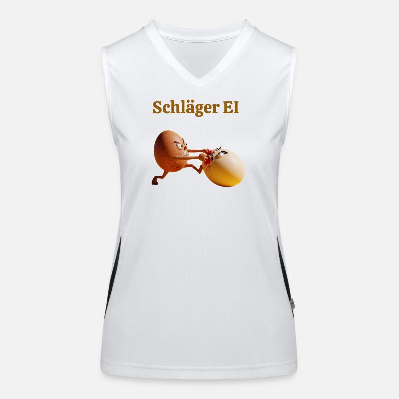 Schläger Ei – Lustiger Eierkampf Funktionelles Kontrast-Tank Top für Frauen