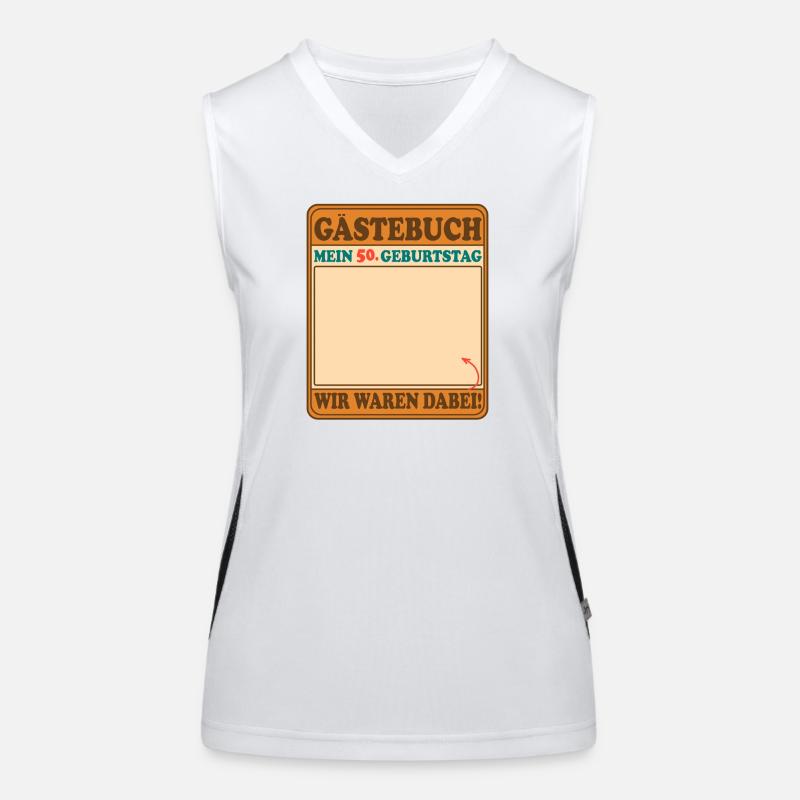 Gästebuch Mein 50 Geburtstag - Wir waren dabei! Funktionelles Kontrast-Tank Top für Frauen