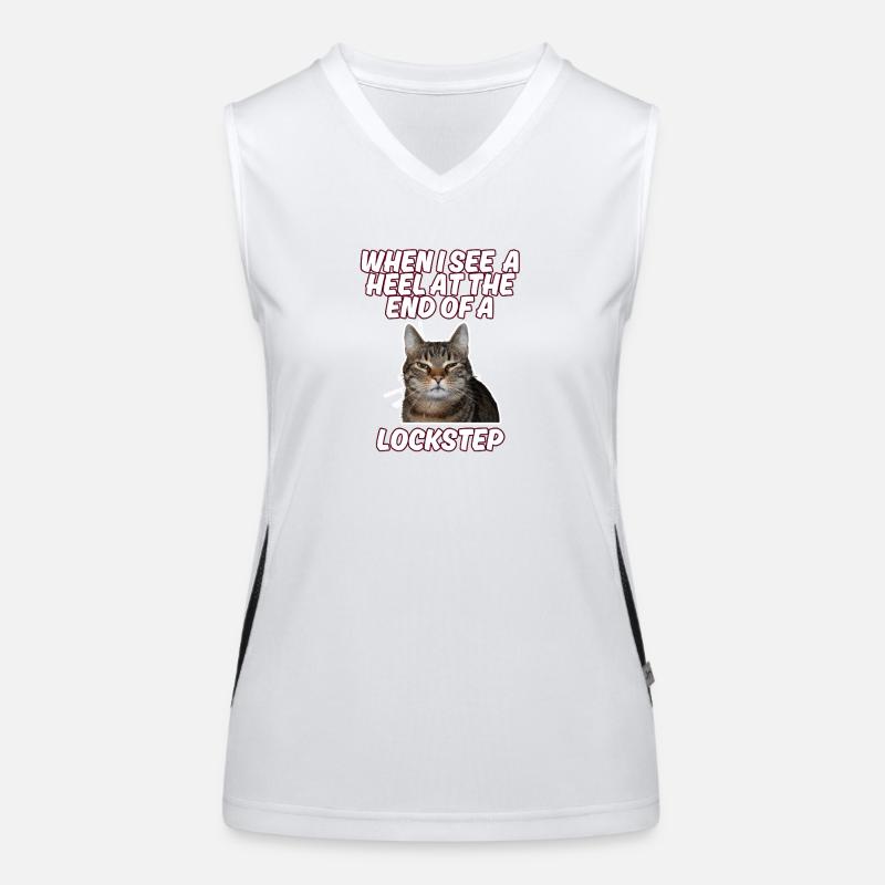 Lockstep cat Funktionelles Kontrast-Tank Top für Frauen