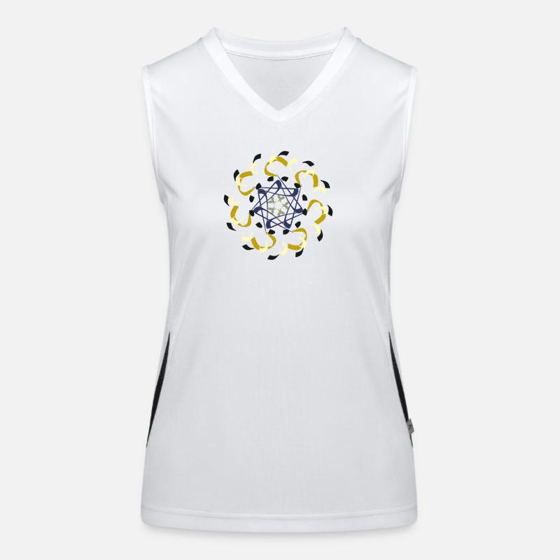 Motif de mandala complexe dans des tons de terre Débardeur respirant contrasté Femme