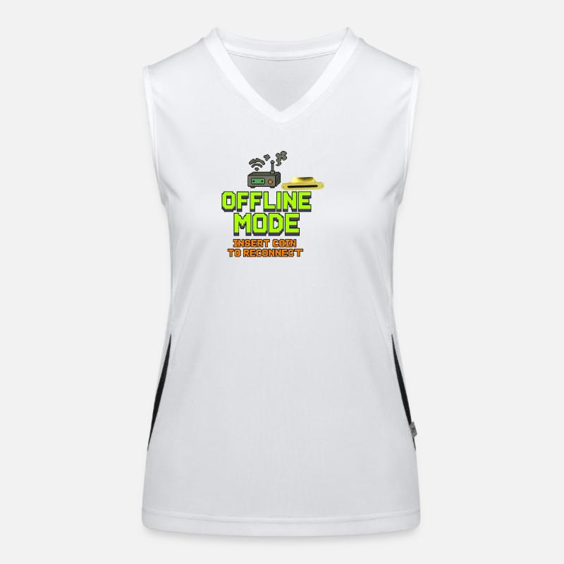 Retro-Gaming Offline-Modedesign Funktionelles Kontrast-Tank Top für Frauen