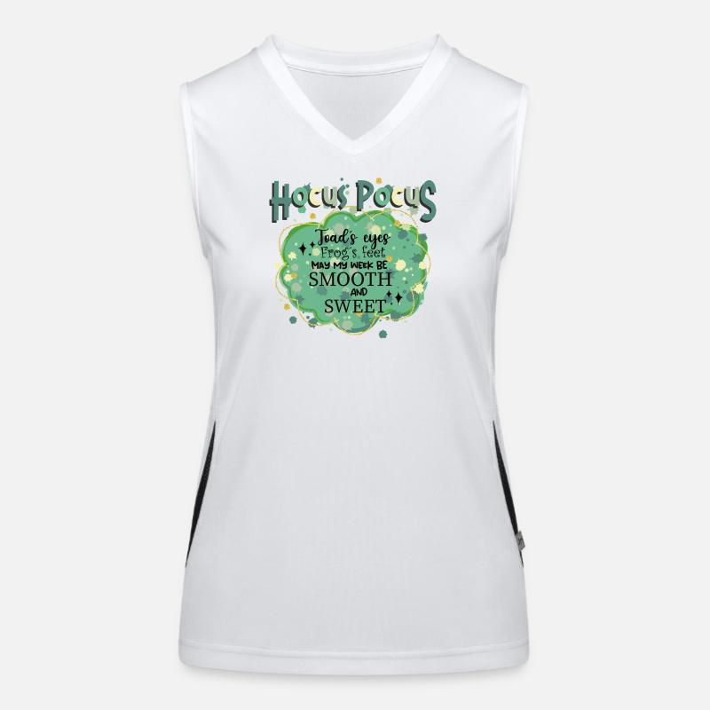 Hocus Pocus/Toad´s Eyes.... spell for halloween Women's Functional Contrast Tank Top