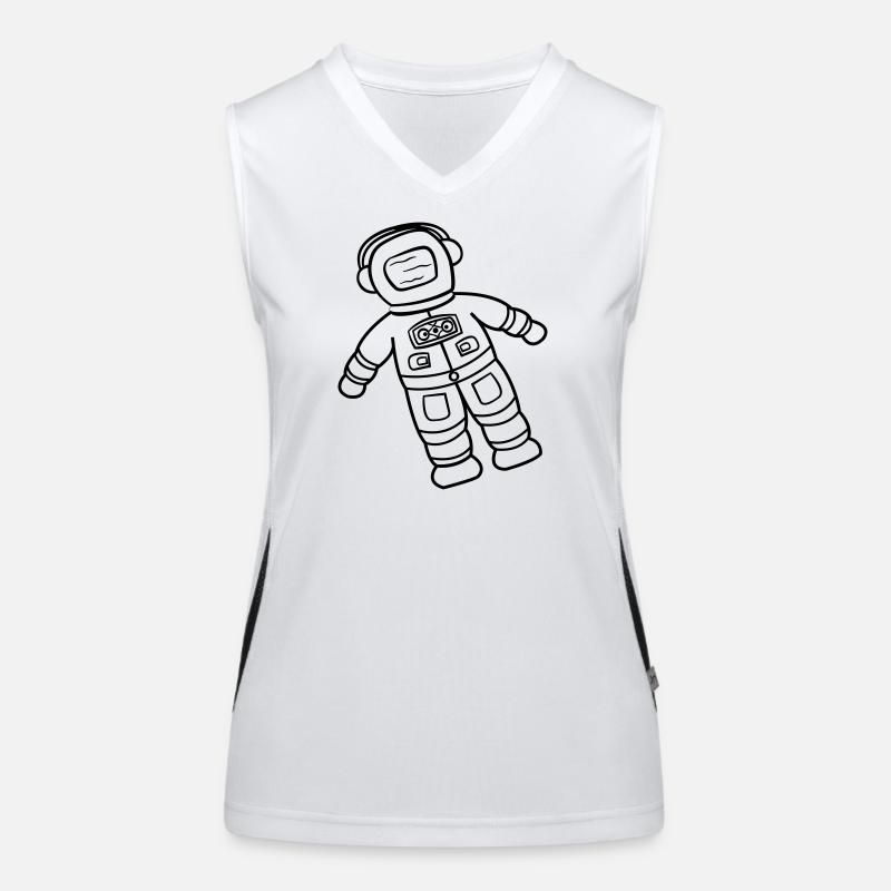 astronaute astronaute spaceman doodle explorateur de l’espace dessiné Débardeur respirant contrasté Femme