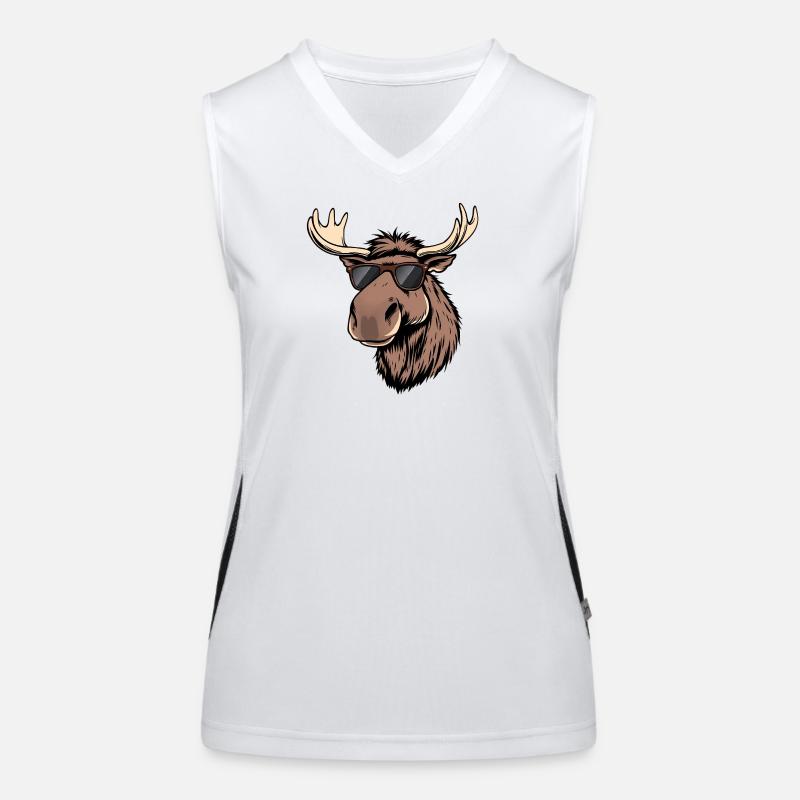 Elch Funktionelles Kontrast-Tank Top für Frauen
