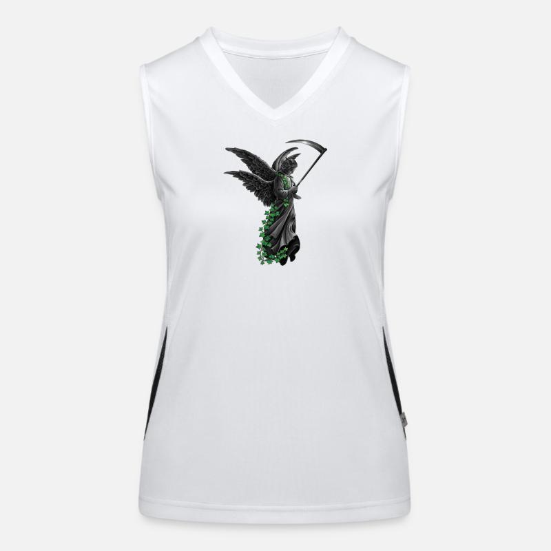 engelstatue, goth Funktionelles Kontrast-Tank Top für Frauen