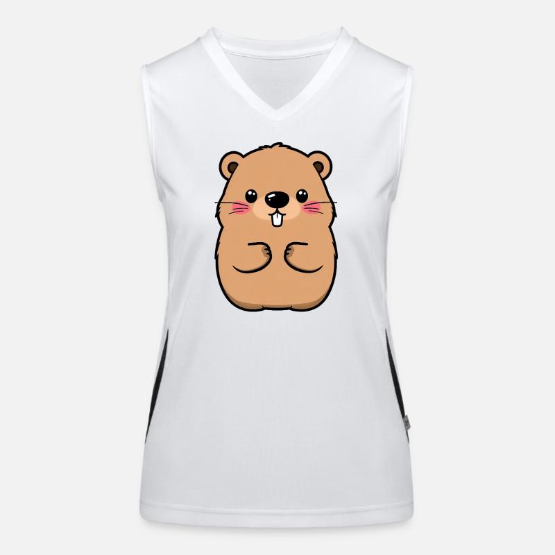 Murmeltier Funktionelles Kontrast-Tank Top für Frauen