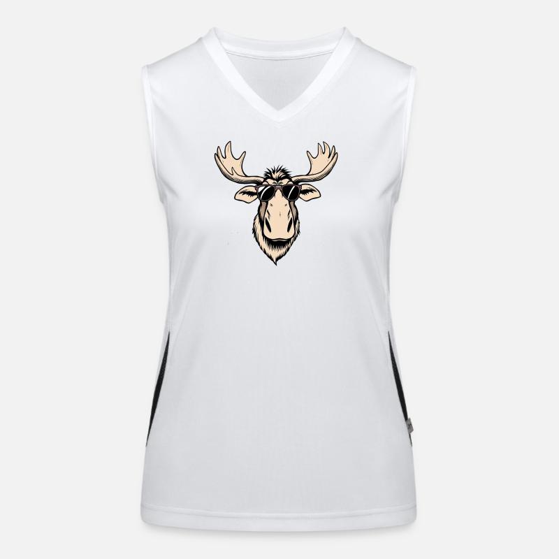Elch Funktionelles Kontrast-Tank Top für Frauen