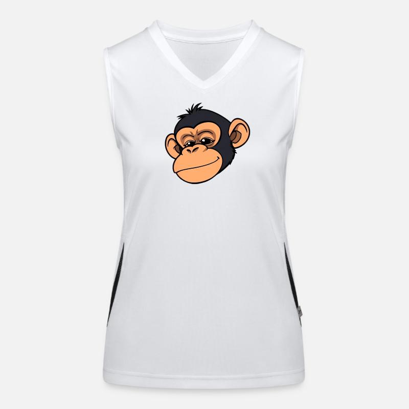 Monkey Chimpanzee Women's Functional Contrast Tank Top