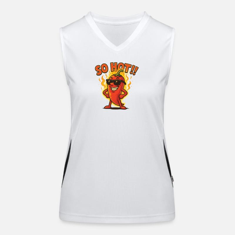 So heiß!! – Scharfe Chili-Attitüde Funktionelles Kontrast-Tank Top für Frauen