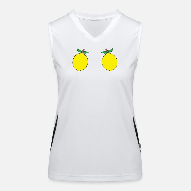 Zitrone Funktionelles Kontrast-Tank Top für Frauen