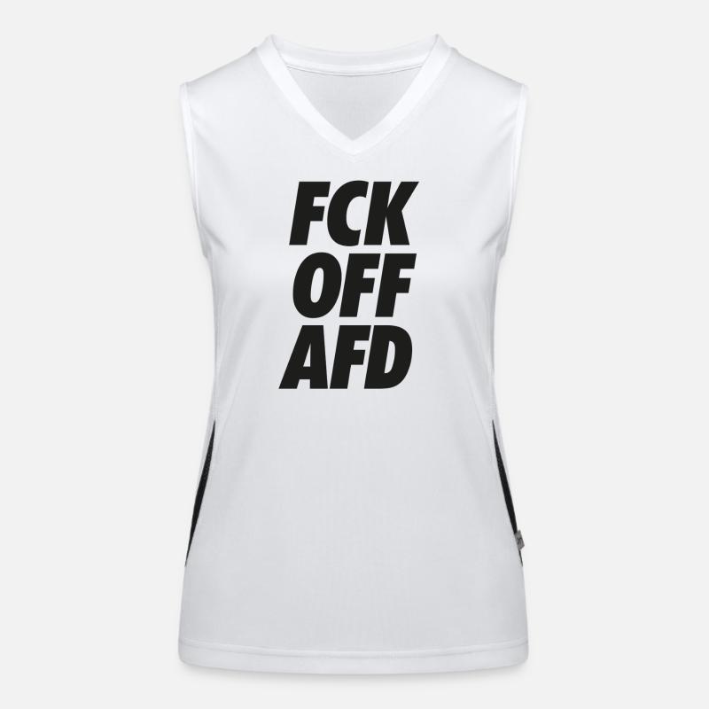 FCK OFF AFD Protest Shirt Funktionelles Kontrast-Tank Top für Frauen