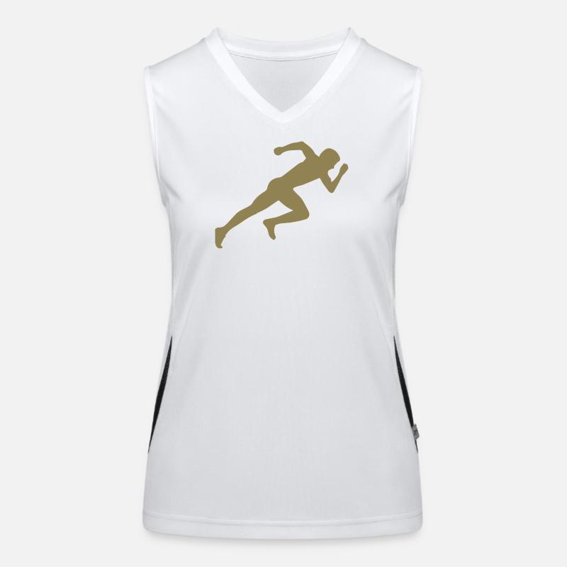 Silhouette minimaliste Sprinter Sprint Débardeur respirant contrasté Femme