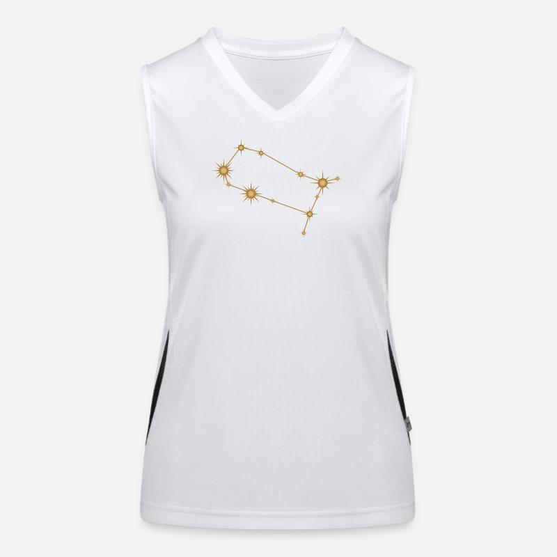 Sternbild Zwillinge Sternzeichen Sternzeichen Golden Funktionelles Kontrast-Tank Top für Frauen