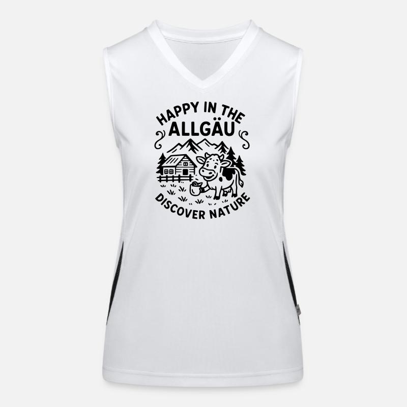 HappyAllgaeu Débardeur respirant contrasté Femme