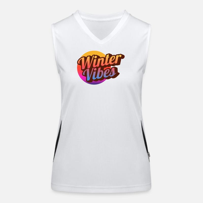 Winter Vibes Retro Gradient Funktionelles Kontrast-Tank Top für Frauen