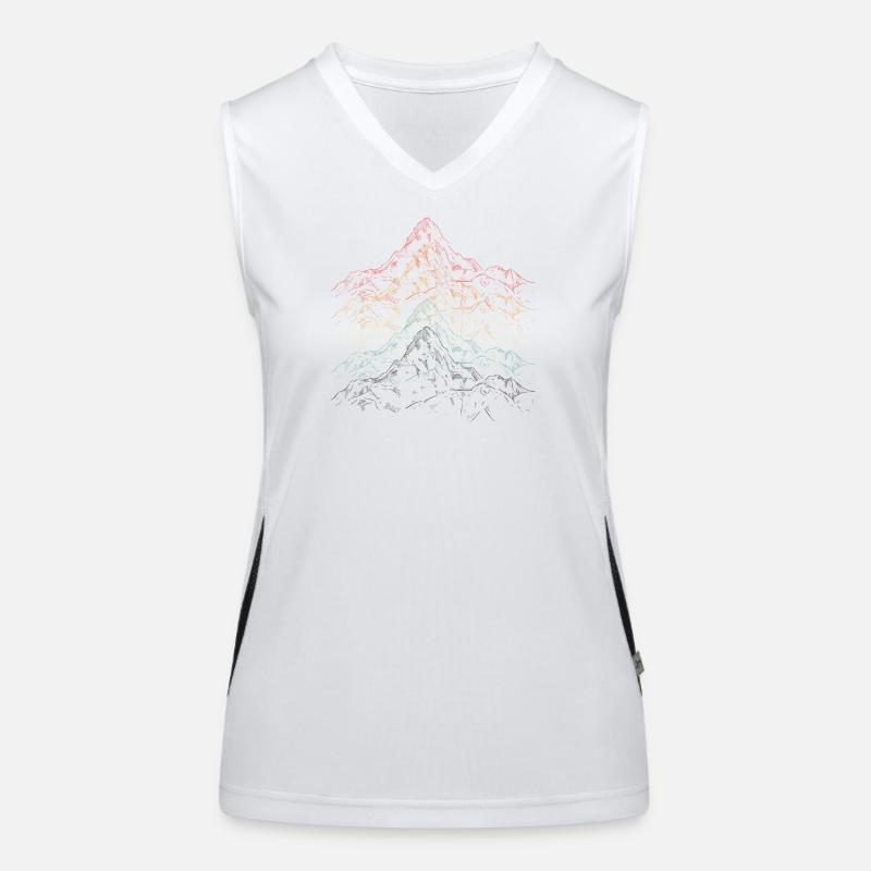 Rainbow Ridge Berg Funktionelles Kontrast-Tank Top für Frauen