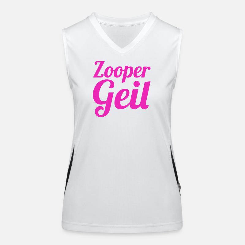 Zooper Geil – Statement in Pink mit Humor Funktionelles Kontrast-Tank Top für Frauen