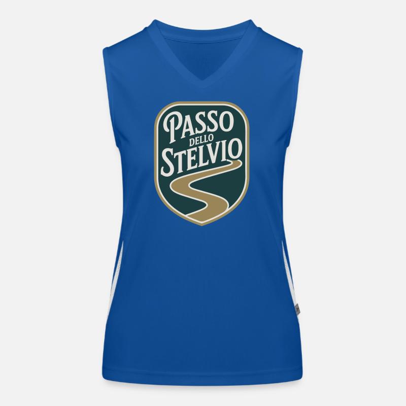 Passo dello Stelvio Radfahren Funktionelles Kontrast-Tank Top für Frauen