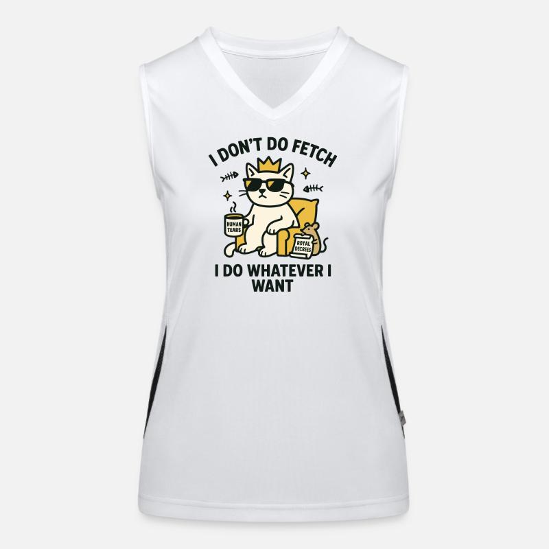 Katzenkönig mit Wunschfreiheit Funktionelles Kontrast-Tank Top für Frauen