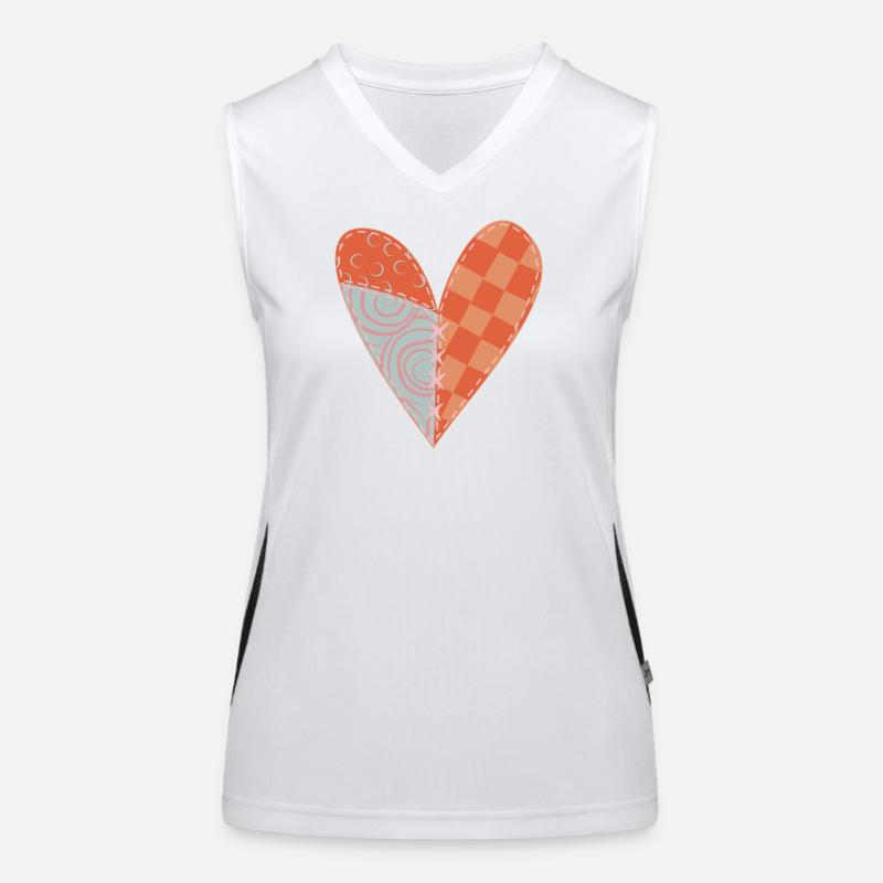 Coeur Patchwork N°5 Débardeur respirant contrasté Femme