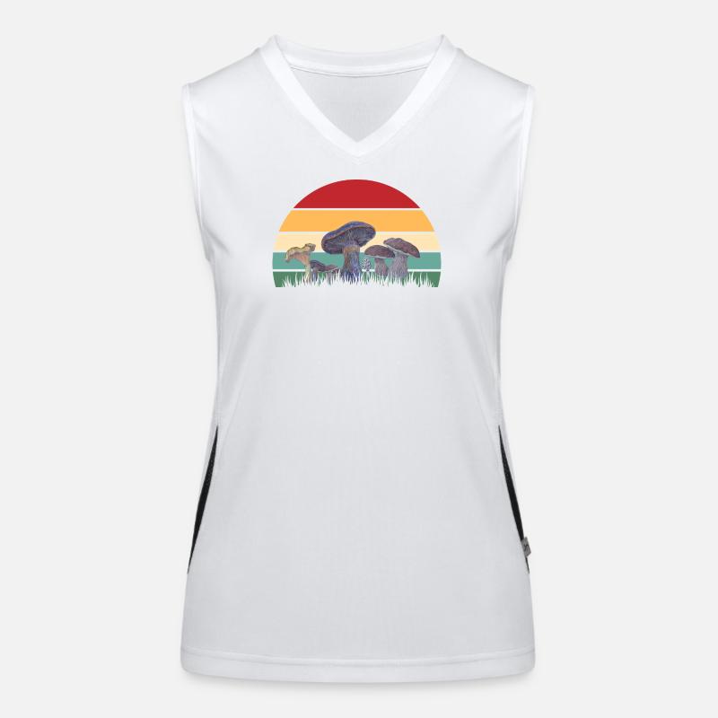 Mycological Sunset Pattern Women's Functional Contrast Tank Top
