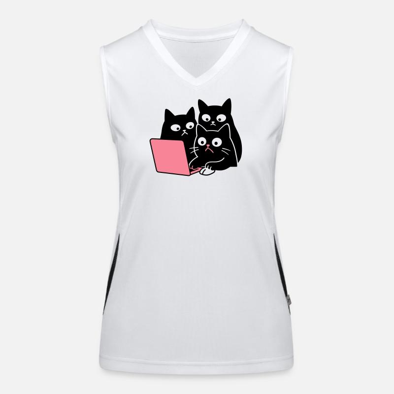 Cute Catcontent Women's Functional Contrast Tank Top