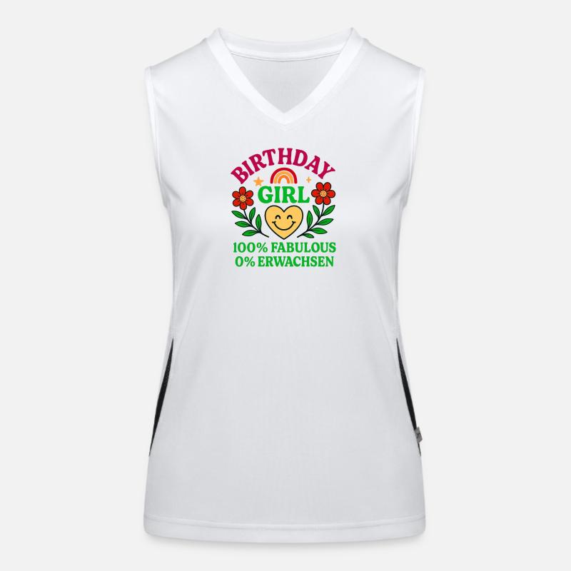 Schönen Geburtstag Mädchen Design Funktionelles Kontrast-Tank Top für Frauen