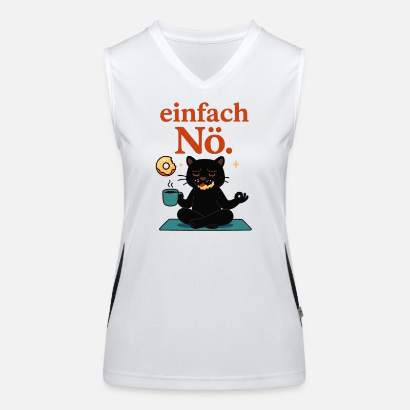 Entspannte Yogapose - einfach Nö Funktionelles Kontrast-Tank Top für Frauen